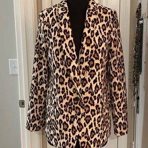 Soft leopard jacket- banana republic size 8 NWOT